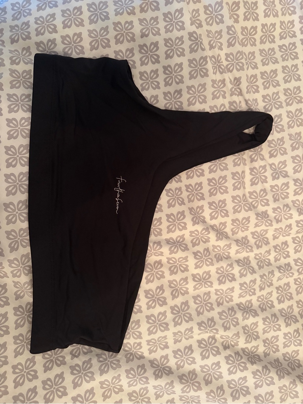 Signature Black One-Shoulder Bikini Top - Unbranded